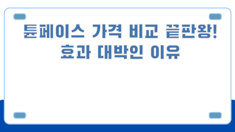 튠페이스 가격 비교 끝판왕! 효과 대박인 이유